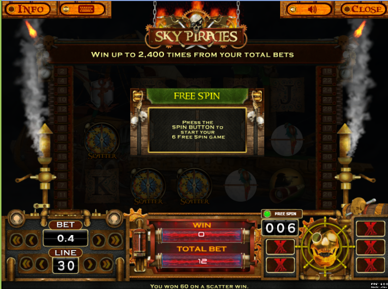 Sky Pirates Beginning Free Spins