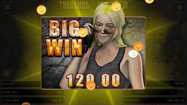 Treasure Hunter game Big Win flier