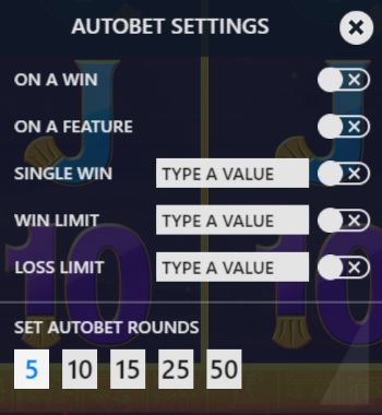 Luxor autobet settings