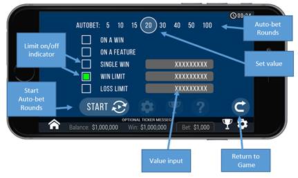 Santas Workshop schematic autobet settings for mobile