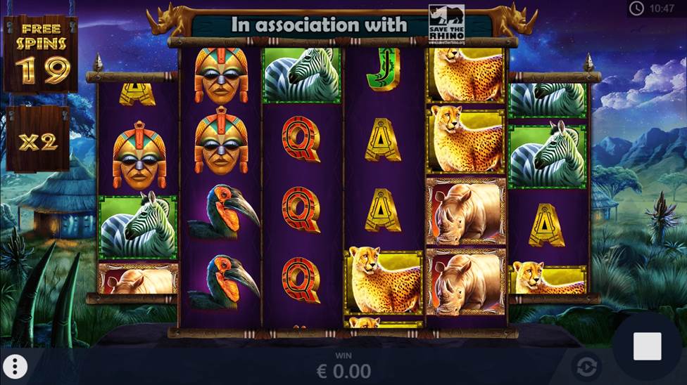 Rumble Rhino free spins